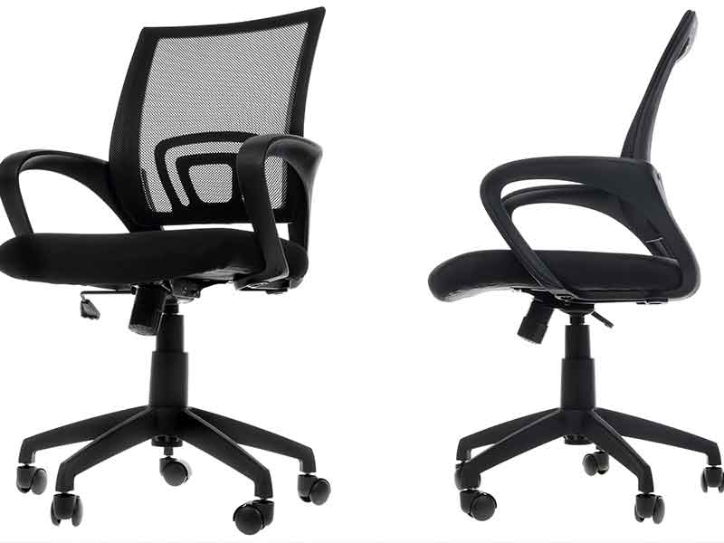 Black office chairs made of PBT PET