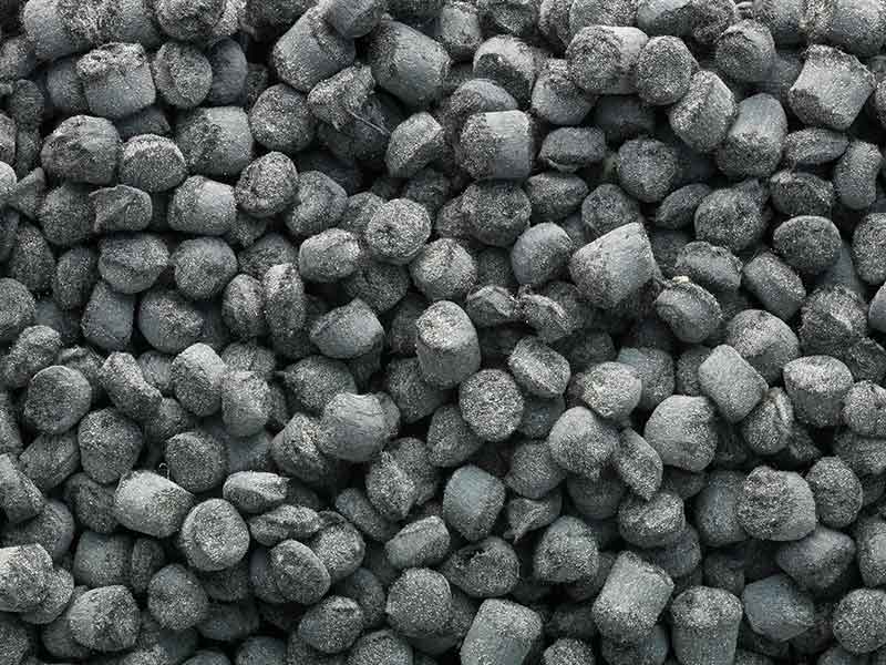 Black granules made with thermoset compounding technology