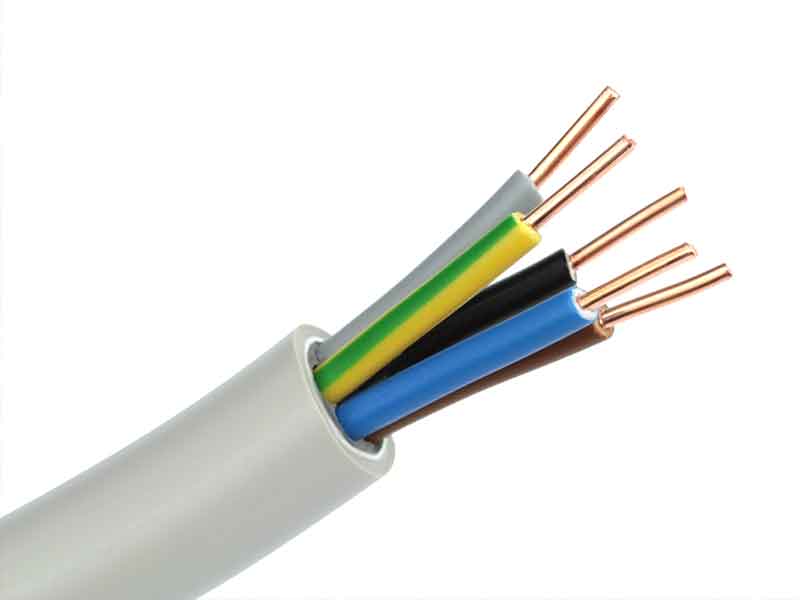 Cable end with different cable insulation layers demonstrating the possibilities of pvc cable compounding systems.