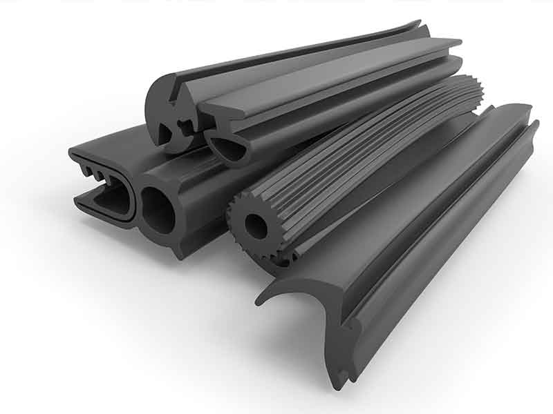 Black cable rails made of TPE Thermoplastic Elastomers