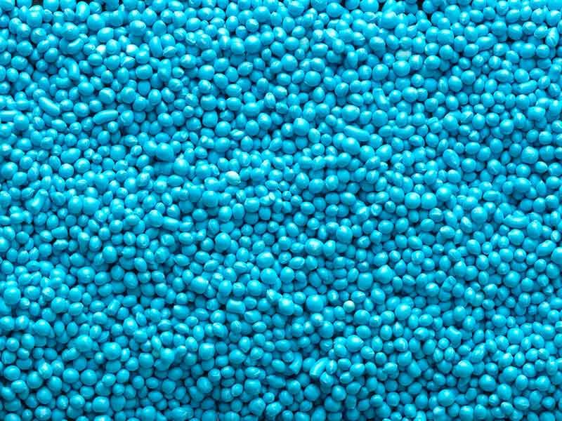 Blue granules for soft pvc pelletizing with PVC pelletizing compounding technology by BUSS.